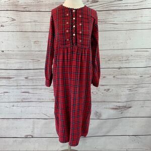 High Sierra red plaid flannel nightgown